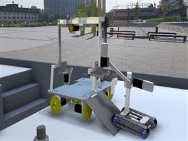 工业机器人场地模拟3D模型