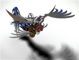 机械凤凰设计图纸3D模型