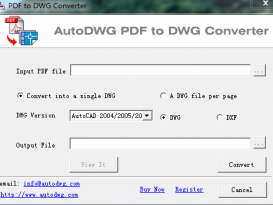 PDF转换成DWG格式软件